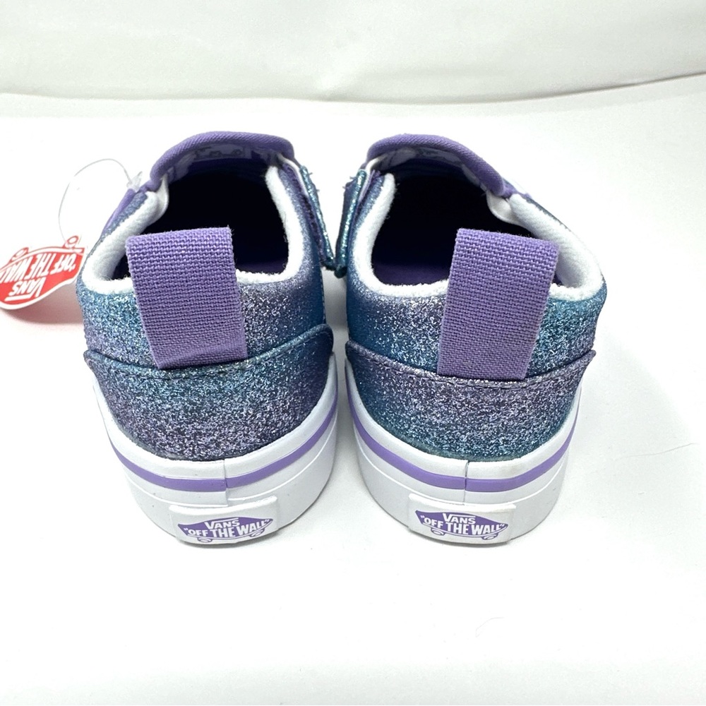 Vans Slip On V Ombre Glitter Toddler Girls Shoes - Picture 4 of 9